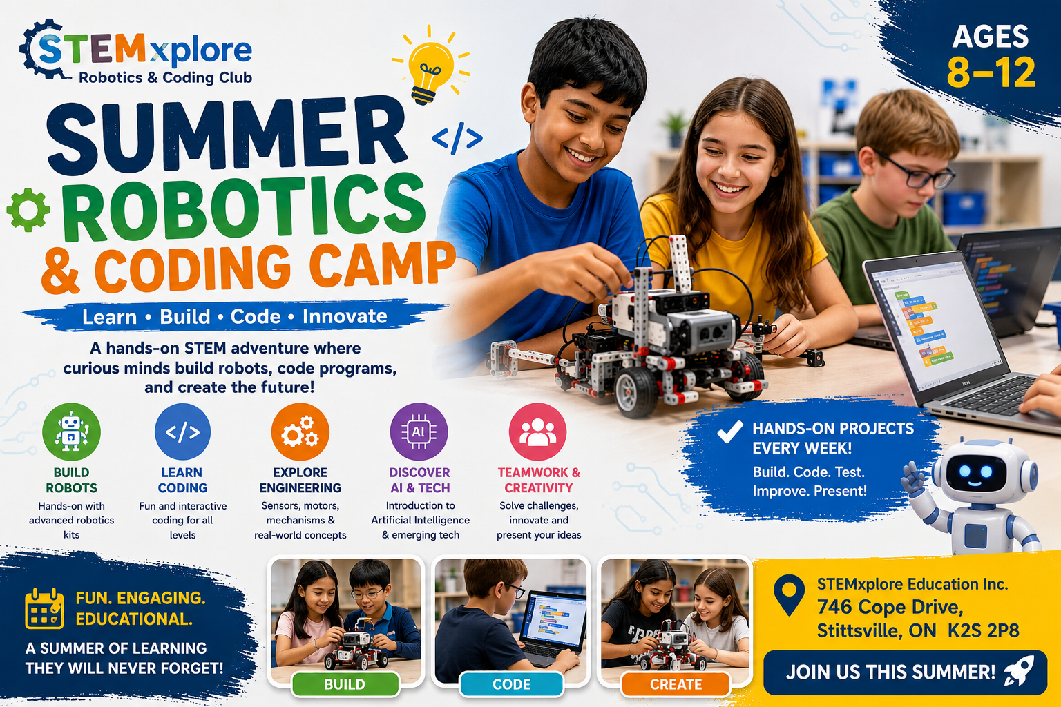 STEMxplore Summer Robotics & Coding Camp 5days